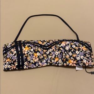 BCBG - Multicolored floral bandeau top bikini.